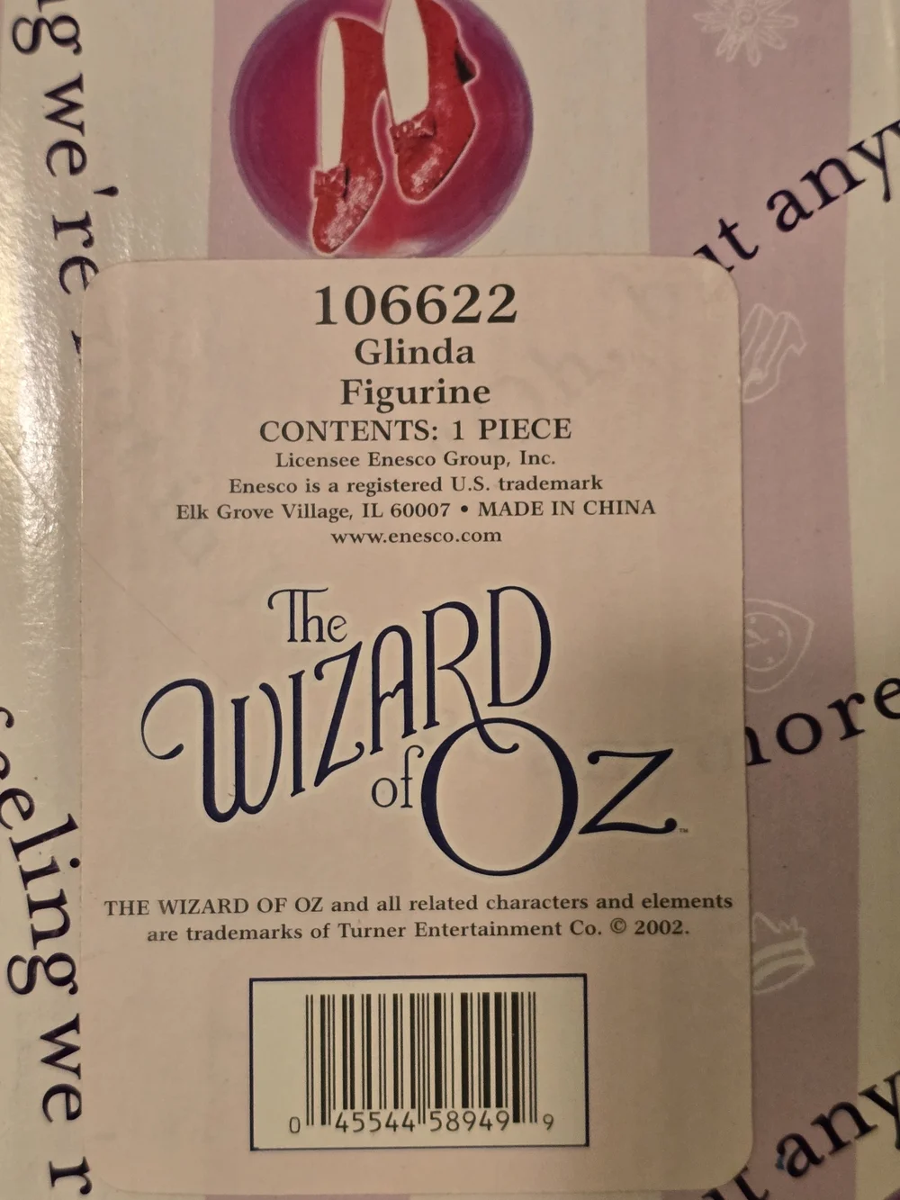 Enesco Wizard of Oz Set of 6 Dorothy, Scarecrow, Tin Man, Lion, Glinda, & Witch